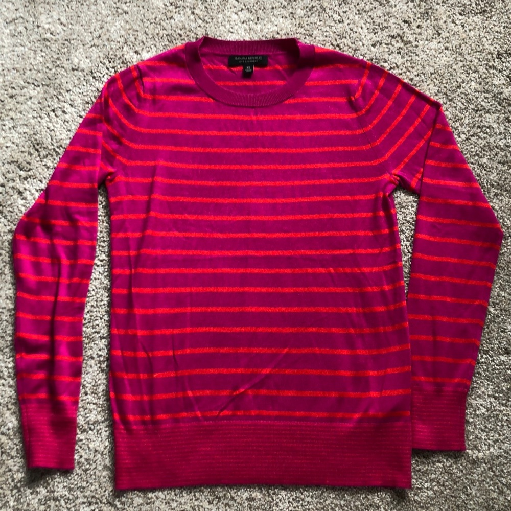 Banana Republic pink and orange sweater